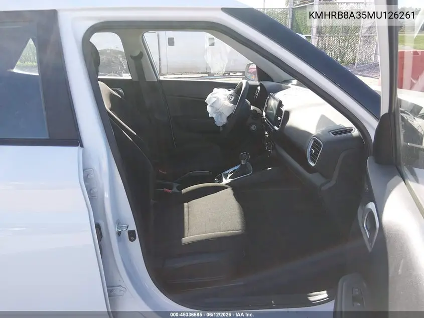 2021 Hyundai Venue Se VIN: KMHRB8A35MU126261 Lot: 45336685