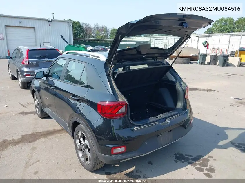 2021 Hyundai Venue Sel VIN: KMHRC8A32MU084516 Lot: 45494590