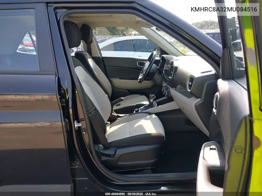 2021 Hyundai Venue Sel VIN: KMHRC8A32MU084516 Lot: 45494590