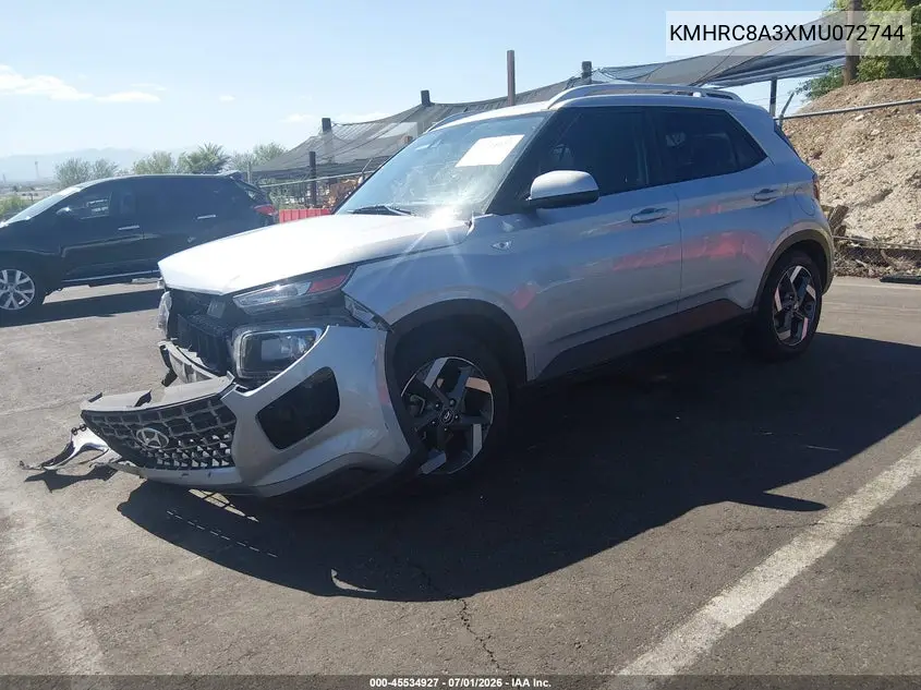 2021 Hyundai Venue Sel VIN: KMHRC8A3XMU072744 Lot: 45534927