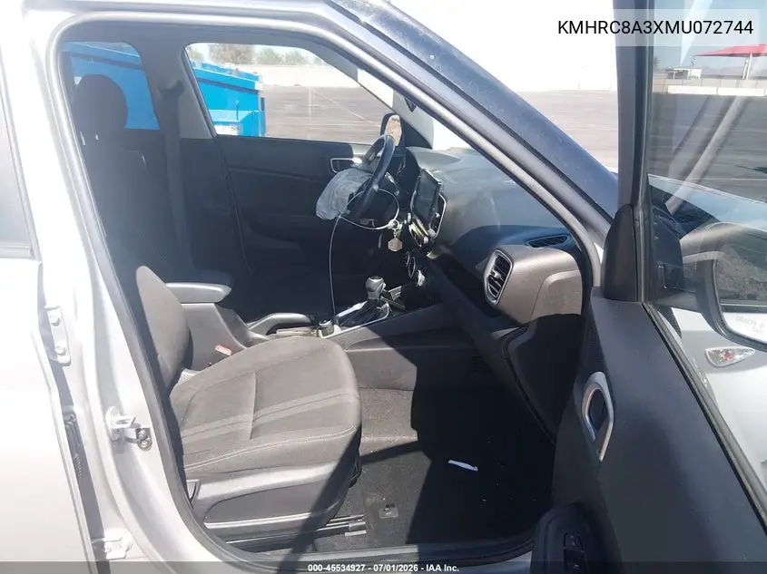 2021 Hyundai Venue Sel VIN: KMHRC8A3XMU072744 Lot: 45534927