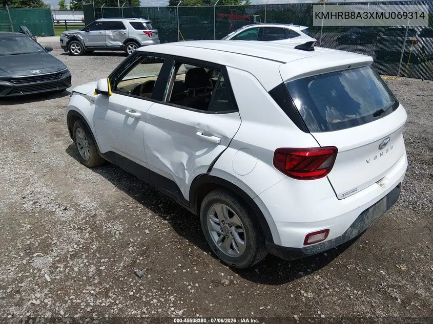 2021 Hyundai Venue Se VIN: KMHRB8A3XMU069314 Lot: 45538380