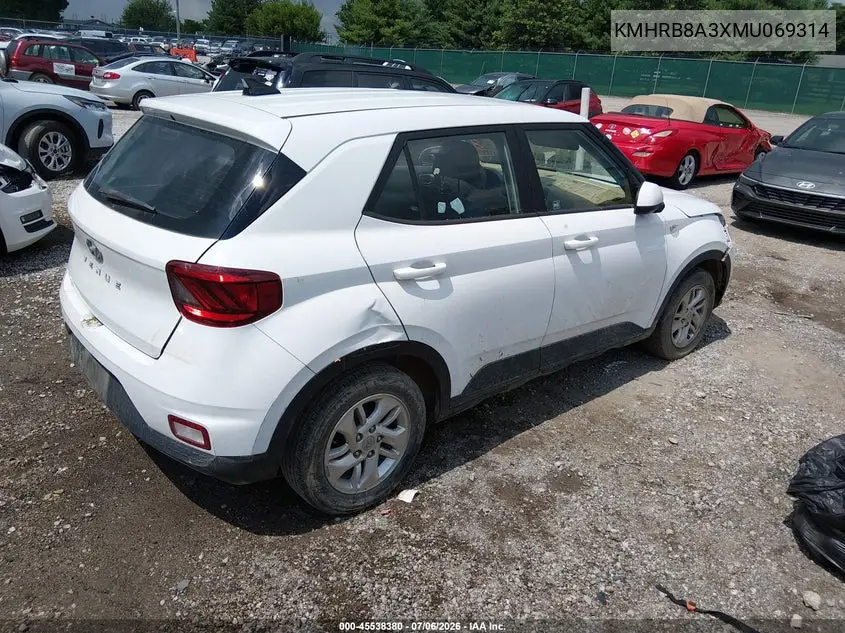 2021 Hyundai Venue Se VIN: KMHRB8A3XMU069314 Lot: 45538380