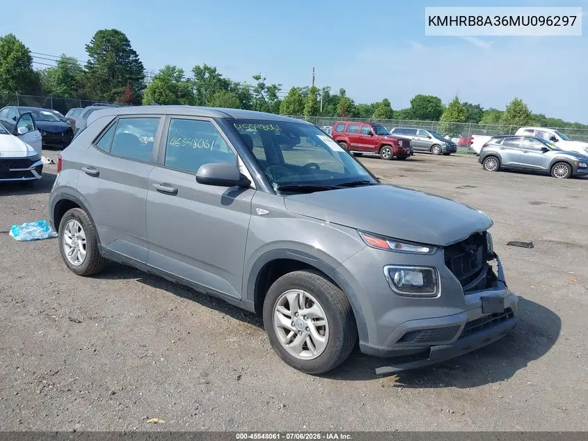 2021 Hyundai Venue Se VIN: KMHRB8A36MU096297 Lot: 45548061