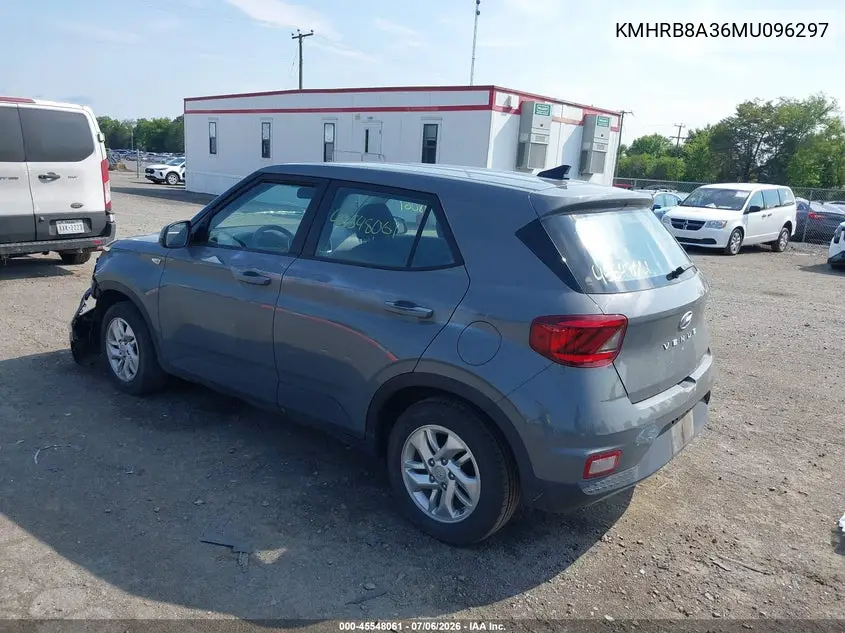 2021 Hyundai Venue Se VIN: KMHRB8A36MU096297 Lot: 45548061
