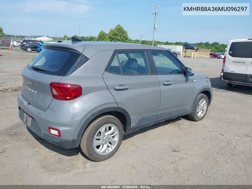 2021 Hyundai Venue Se VIN: KMHRB8A36MU096297 Lot: 45548061