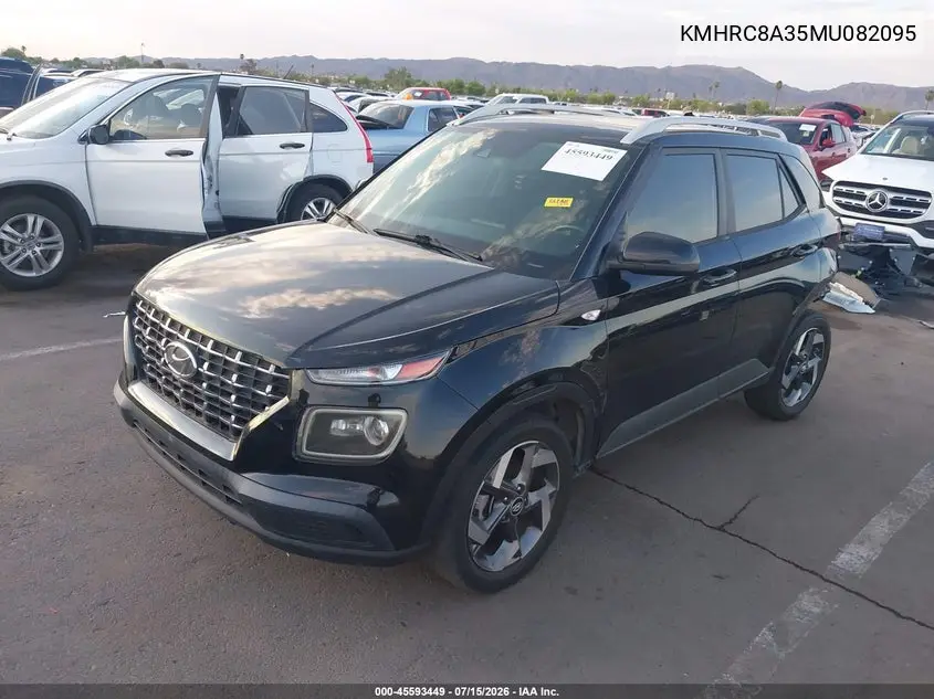 2021 Hyundai Venue Sel VIN: KMHRC8A35MU082095 Lot: 45593449