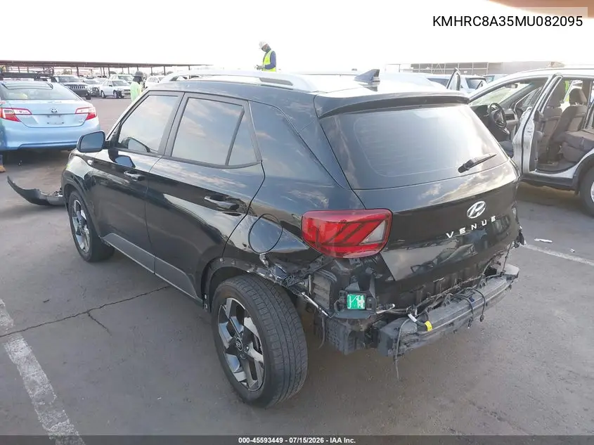 2021 Hyundai Venue Sel VIN: KMHRC8A35MU082095 Lot: 45593449