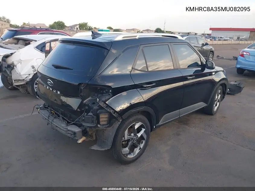 2021 Hyundai Venue Sel VIN: KMHRC8A35MU082095 Lot: 45593449
