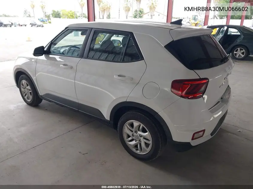 2021 Hyundai Venue Se VIN: KMHRB8A30MU066602 Lot: 45602939