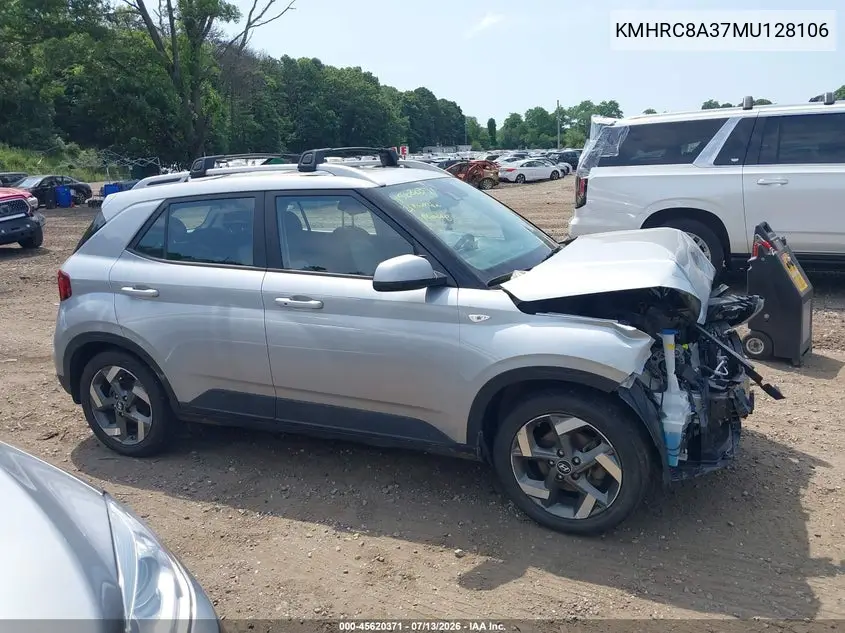 2021 Hyundai Venue Sel VIN: KMHRC8A37MU128106 Lot: 45620371