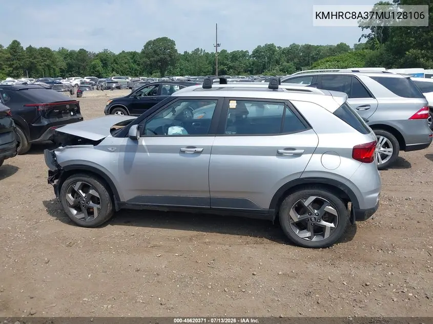 2021 Hyundai Venue Sel VIN: KMHRC8A37MU128106 Lot: 45620371
