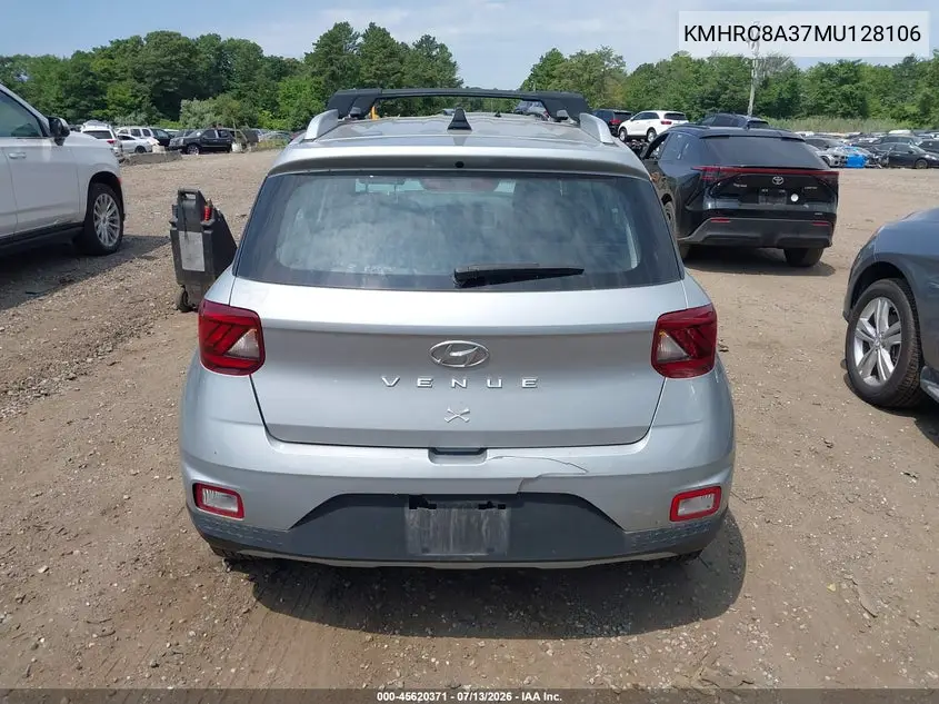 2021 Hyundai Venue Sel VIN: KMHRC8A37MU128106 Lot: 45620371