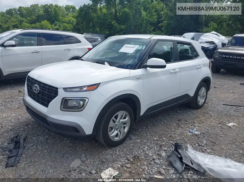 2021 Hyundai Venue Se VIN: KMHRB8A39MU067120 Lot: 45645307