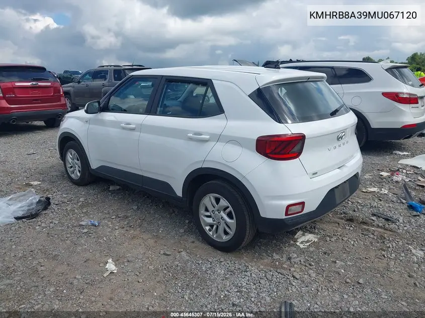 2021 Hyundai Venue Se VIN: KMHRB8A39MU067120 Lot: 45645307