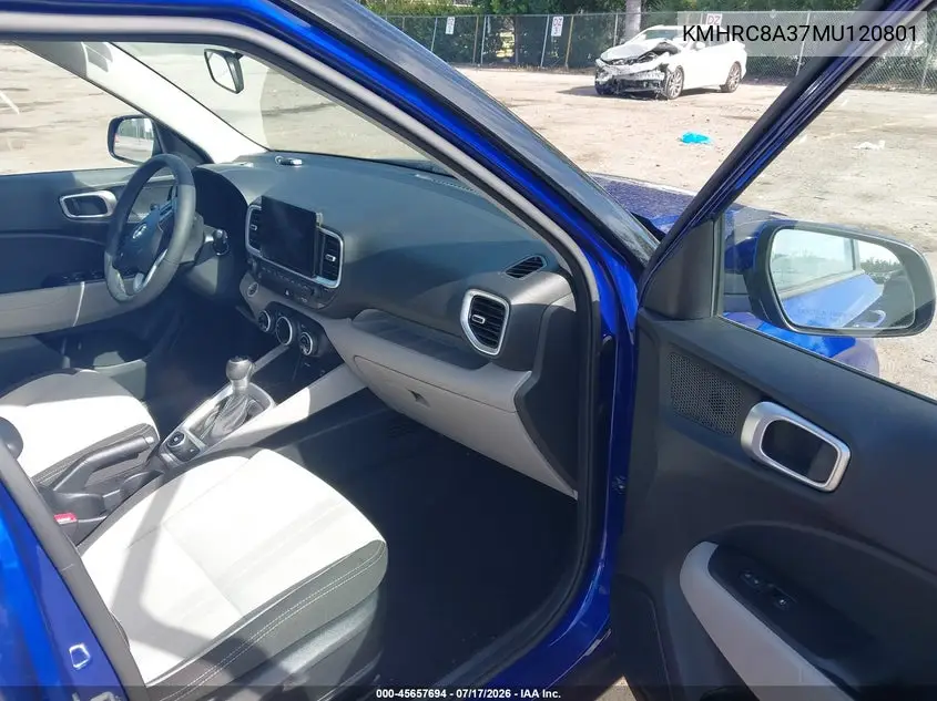 2021 Hyundai Venue Sel VIN: KMHRC8A37MU120801 Lot: 45657694