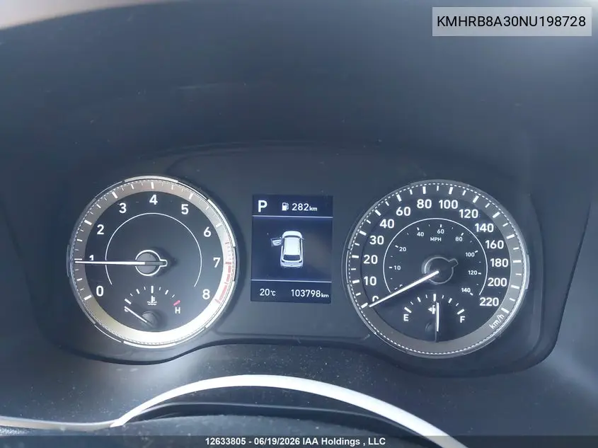 2022 Hyundai Venue VIN: KMHRB8A30NU198728 Lot: 12633805