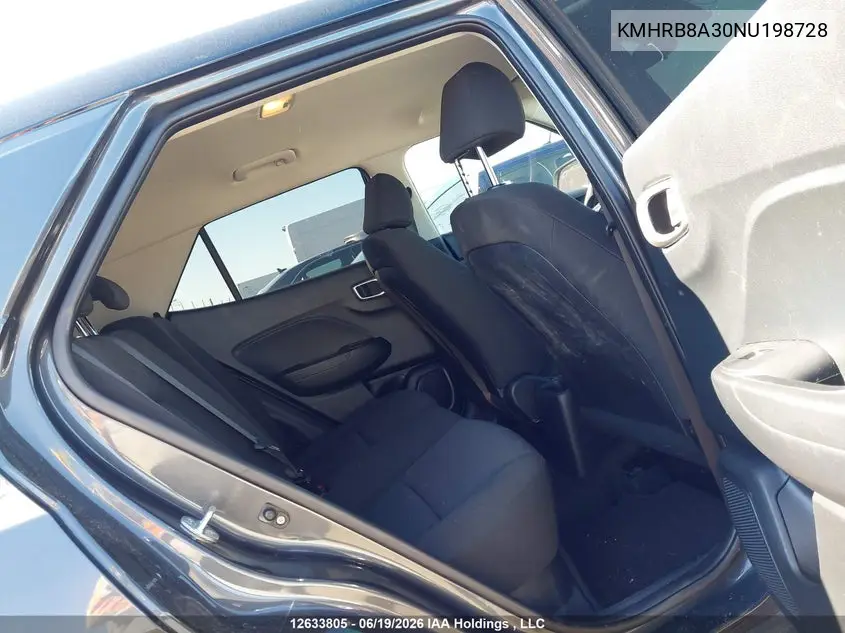 2022 Hyundai Venue VIN: KMHRB8A30NU198728 Lot: 12633805