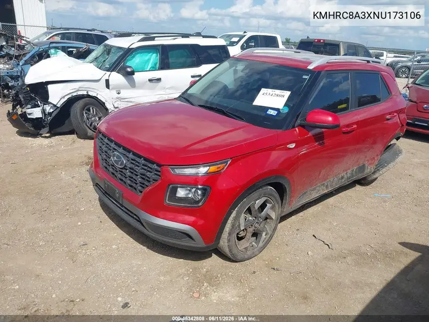 2022 Hyundai Venue Sel VIN: KMHRC8A3XNU173106 Lot: 45342808