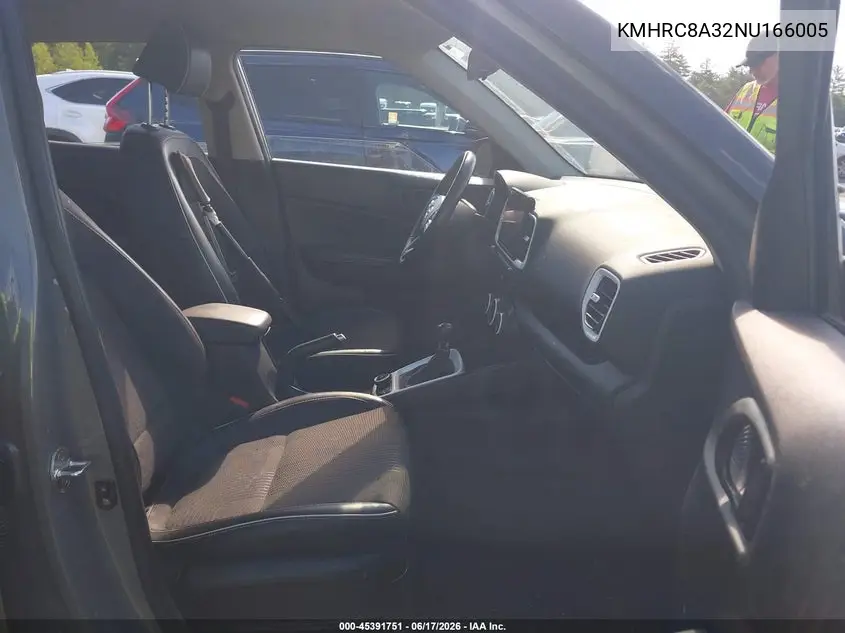 2022 Hyundai Venue Limited VIN: KMHRC8A32NU166005 Lot: 45391751