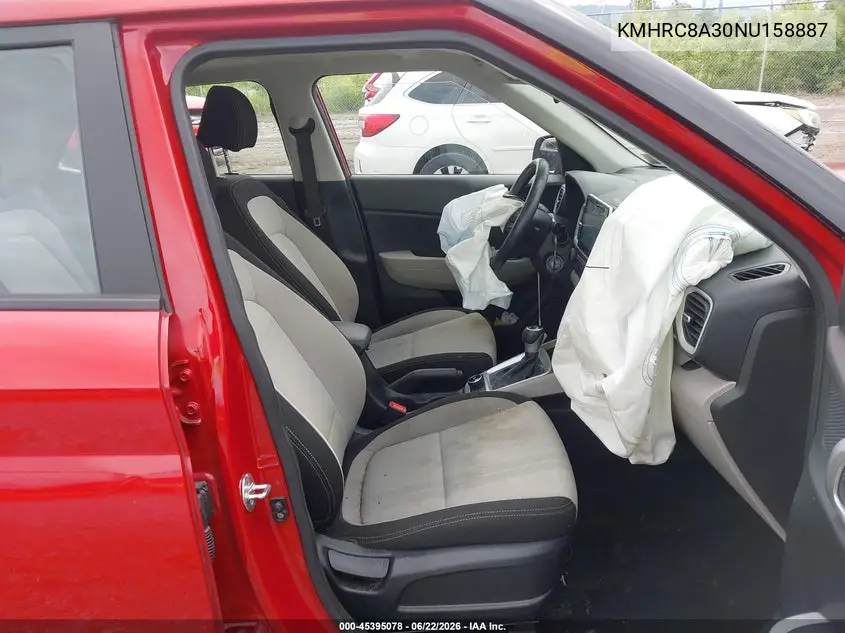 2022 Hyundai Venue Sel VIN: KMHRC8A30NU158887 Lot: 45395078