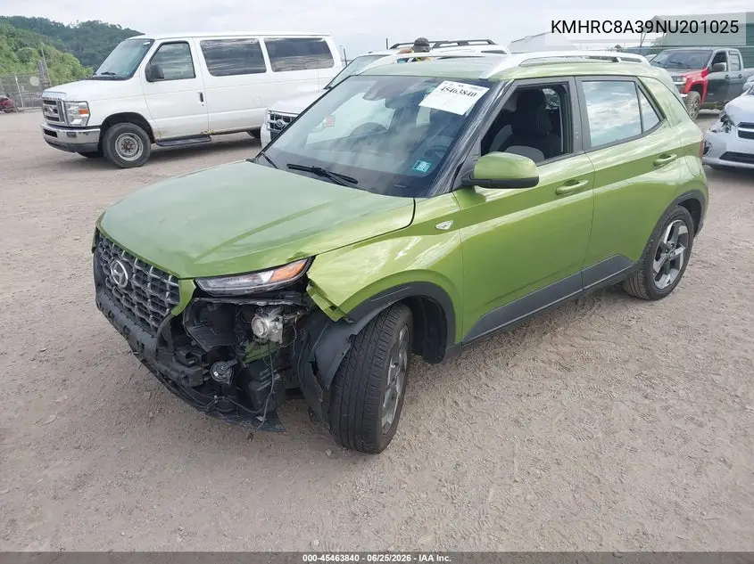 2022 Hyundai Venue Sel VIN: KMHRC8A39NU201025 Lot: 45463840