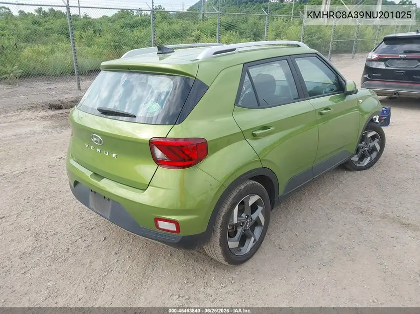 2022 Hyundai Venue Sel VIN: KMHRC8A39NU201025 Lot: 45463840