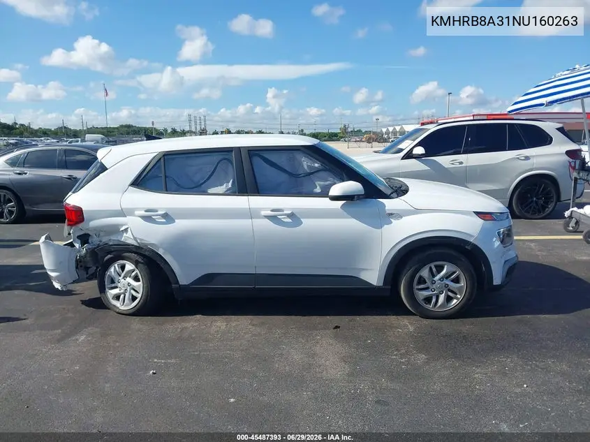 2022 Hyundai Venue Se VIN: KMHRB8A31NU160263 Lot: 45487393