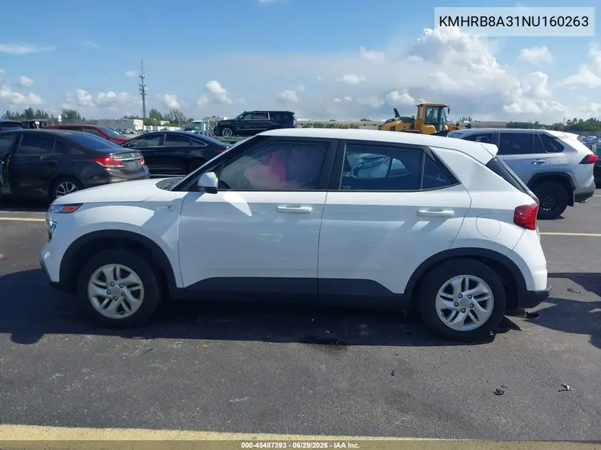 2022 Hyundai Venue Se VIN: KMHRB8A31NU160263 Lot: 45487393