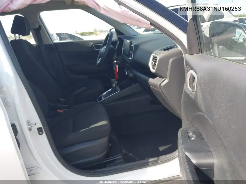 2022 Hyundai Venue Se VIN: KMHRB8A31NU160263 Lot: 45487393
