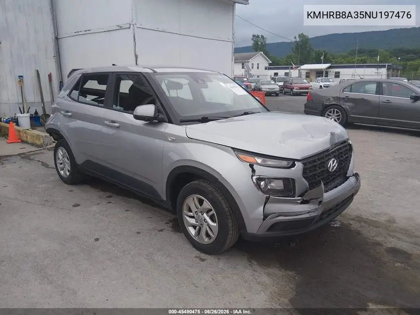 2022 Hyundai Venue Se VIN: KMHRB8A35NU197476 Lot: 45490475