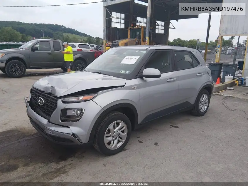 2022 Hyundai Venue Se VIN: KMHRB8A35NU197476 Lot: 45490475