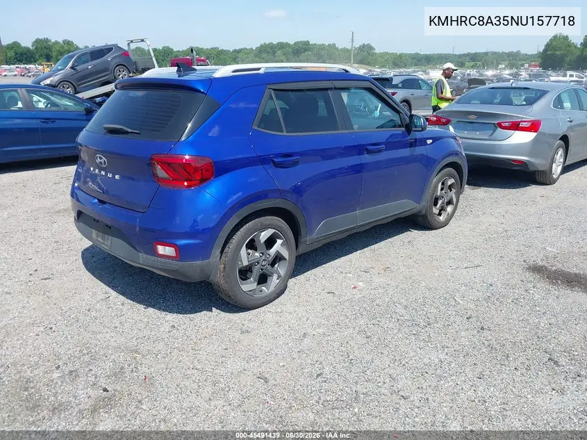 2022 Hyundai Venue Sel VIN: KMHRC8A35NU157718 Lot: 45491439