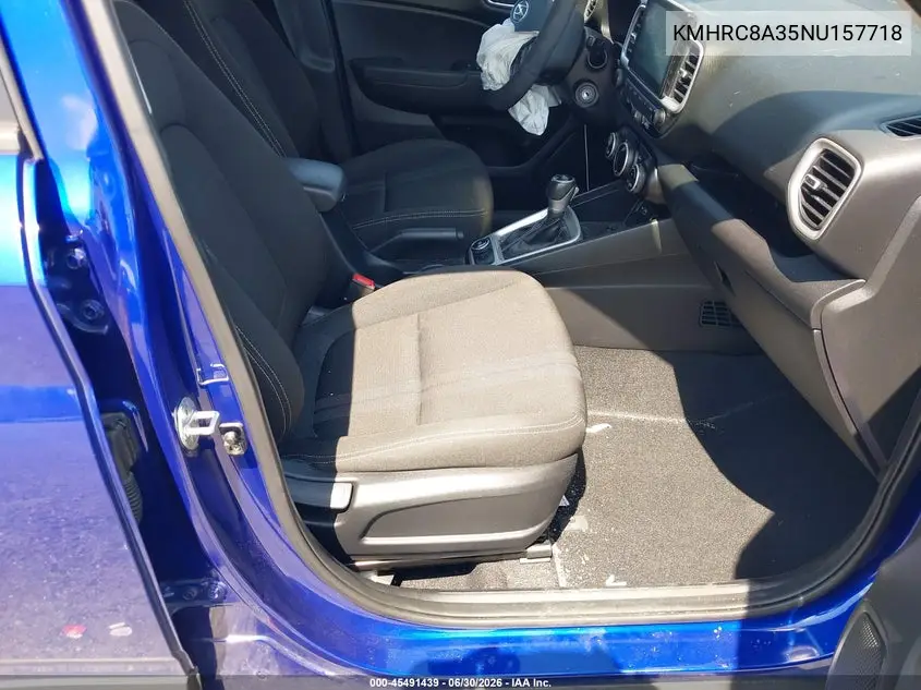 2022 Hyundai Venue Sel VIN: KMHRC8A35NU157718 Lot: 45491439