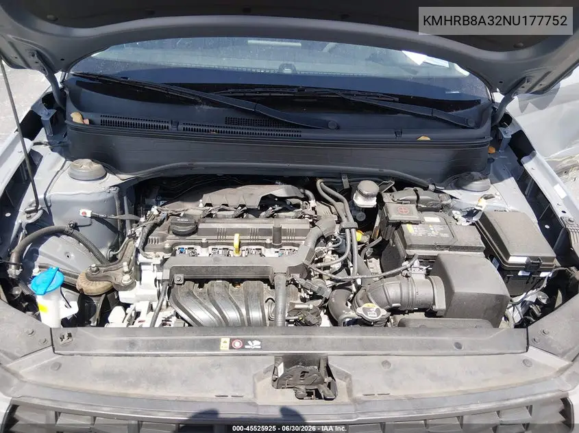 2022 Hyundai Venue Se VIN: KMHRB8A32NU177752 Lot: 45525925