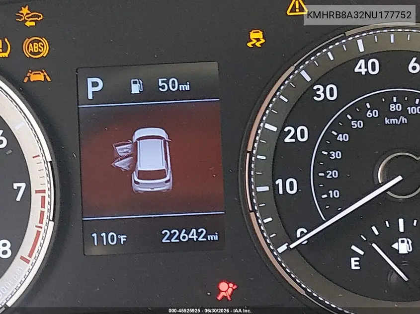 2022 Hyundai Venue Se VIN: KMHRB8A32NU177752 Lot: 45525925