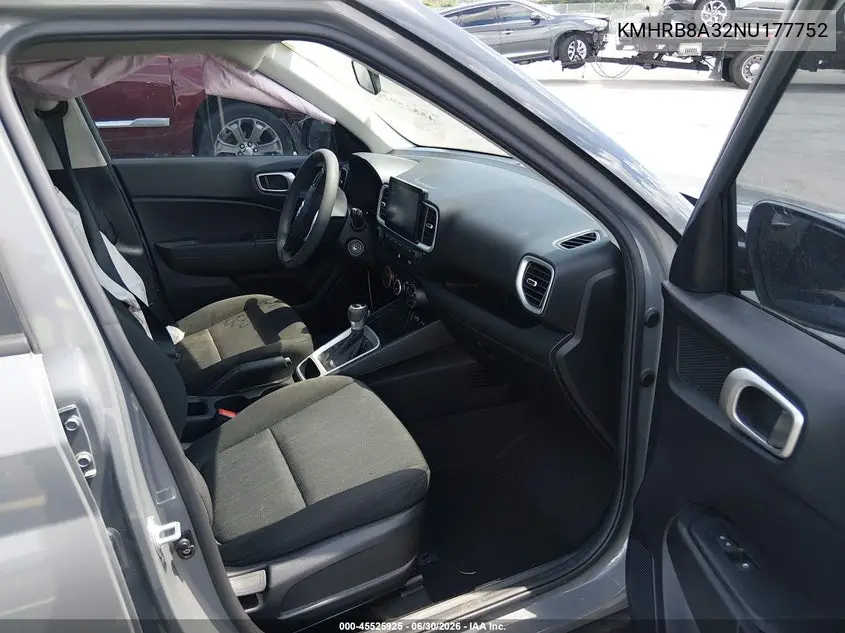 2022 Hyundai Venue Se VIN: KMHRB8A32NU177752 Lot: 45525925