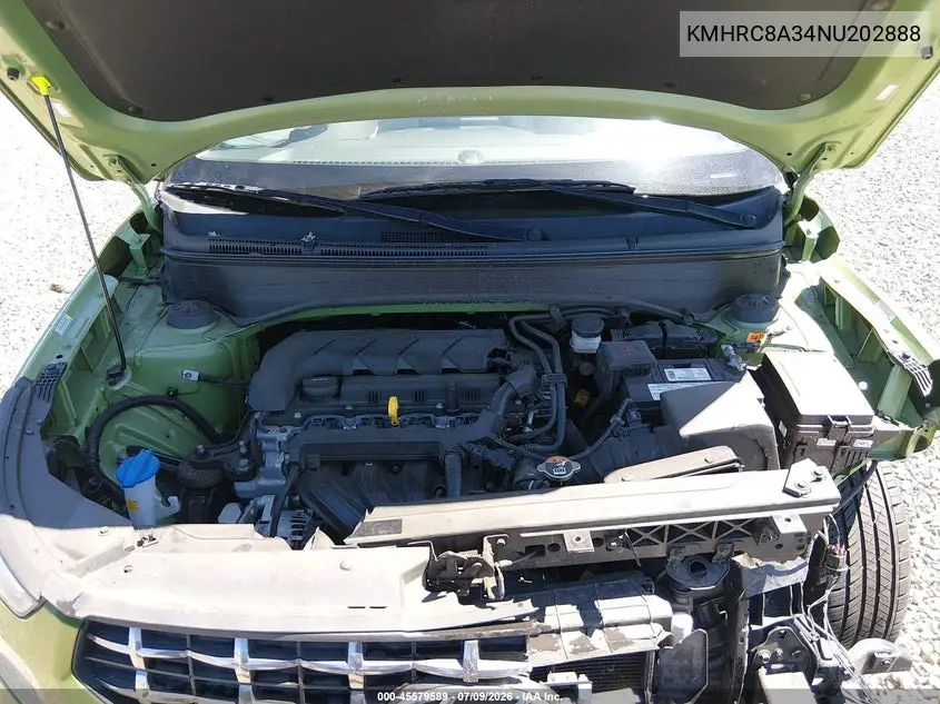 2022 Hyundai Venue Sel VIN: KMHRC8A34NU202888 Lot: 45579589