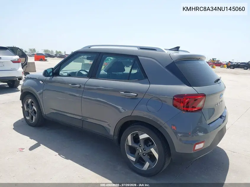 2022 Hyundai Venue Sel VIN: KMHRC8A34NU145060 Lot: 45659850