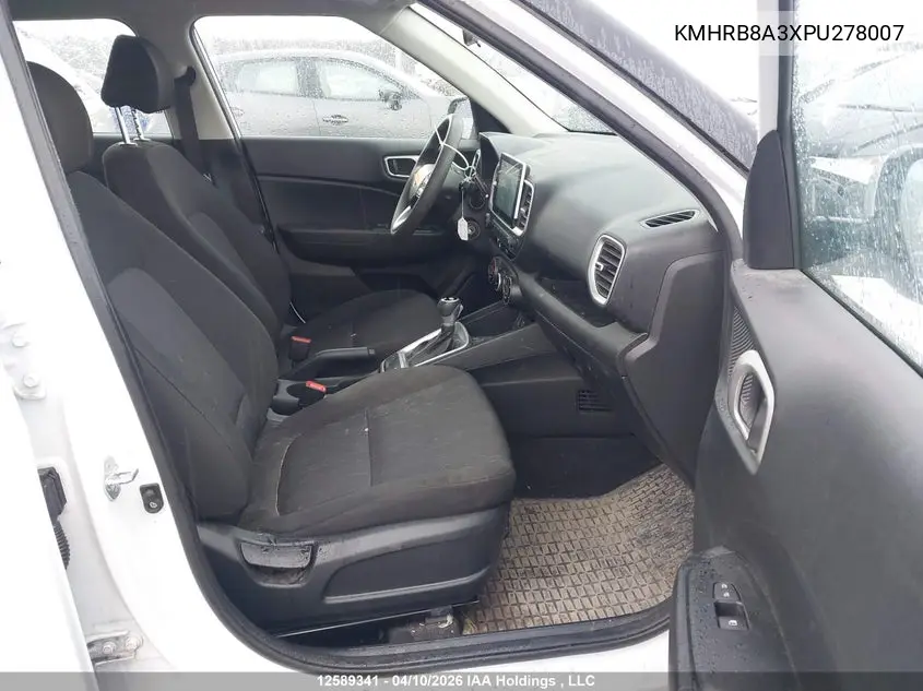 2023 Hyundai Venue Essential VIN: KMHRB8A3XPU278007 Lot: 12589341