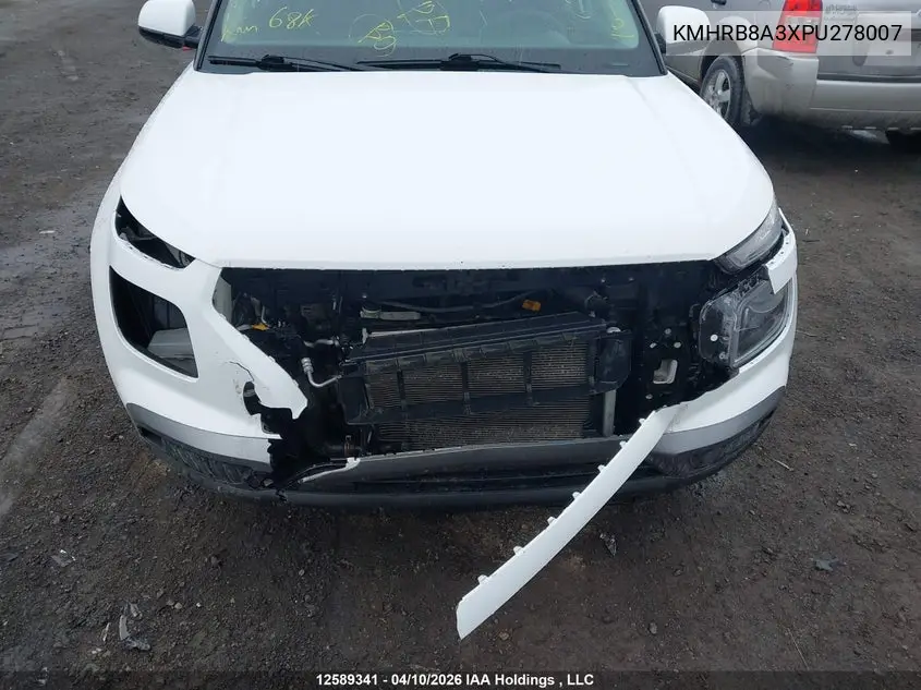 2023 Hyundai Venue Essential VIN: KMHRB8A3XPU278007 Lot: 12589341