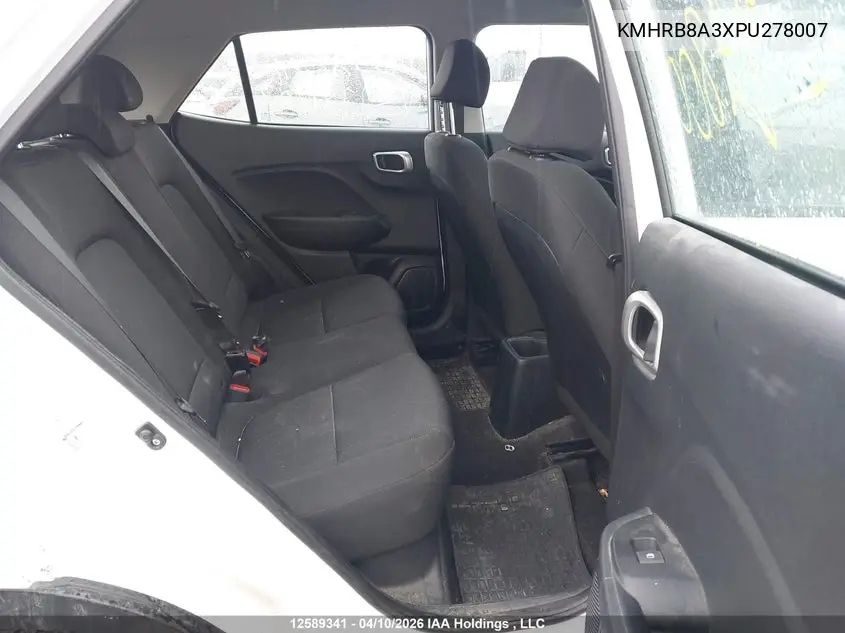 2023 Hyundai Venue Essential VIN: KMHRB8A3XPU278007 Lot: 12589341