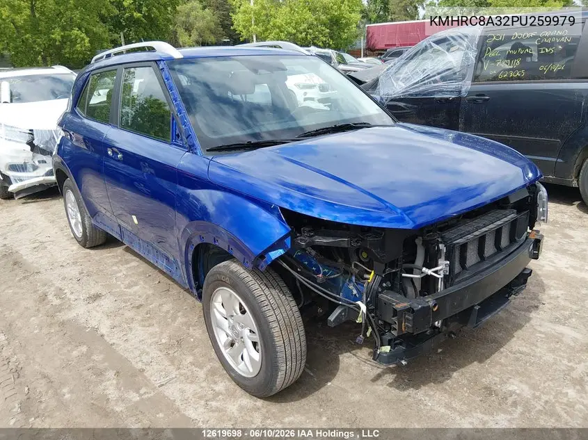 2023 Hyundai Venue Preferred VIN: KMHRC8A32PU259979 Lot: 12619698