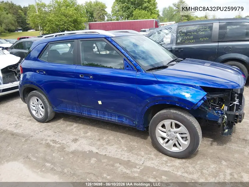 2023 Hyundai Venue Preferred VIN: KMHRC8A32PU259979 Lot: 12619698