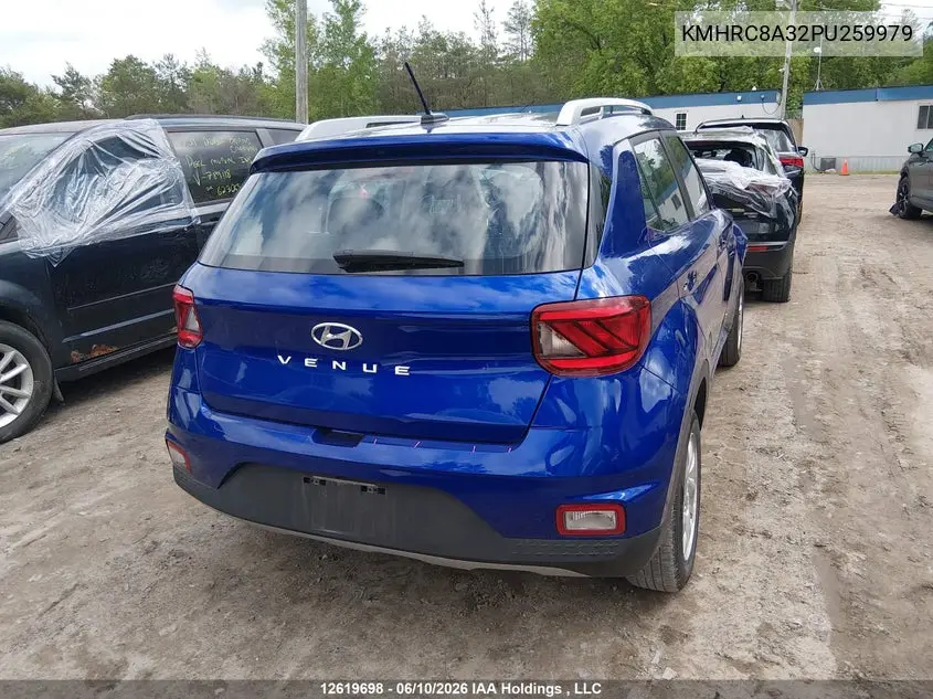 2023 Hyundai Venue Preferred VIN: KMHRC8A32PU259979 Lot: 12619698