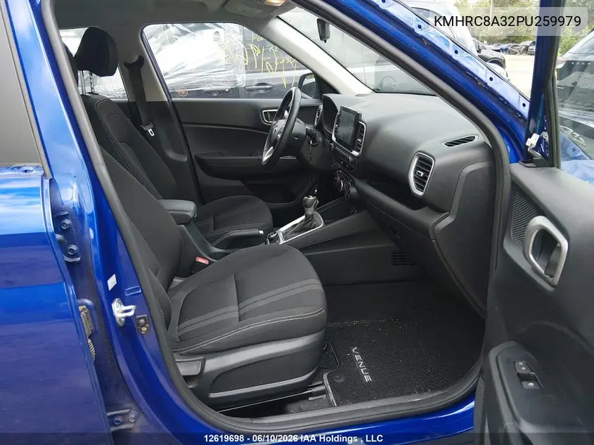 2023 Hyundai Venue Preferred VIN: KMHRC8A32PU259979 Lot: 12619698