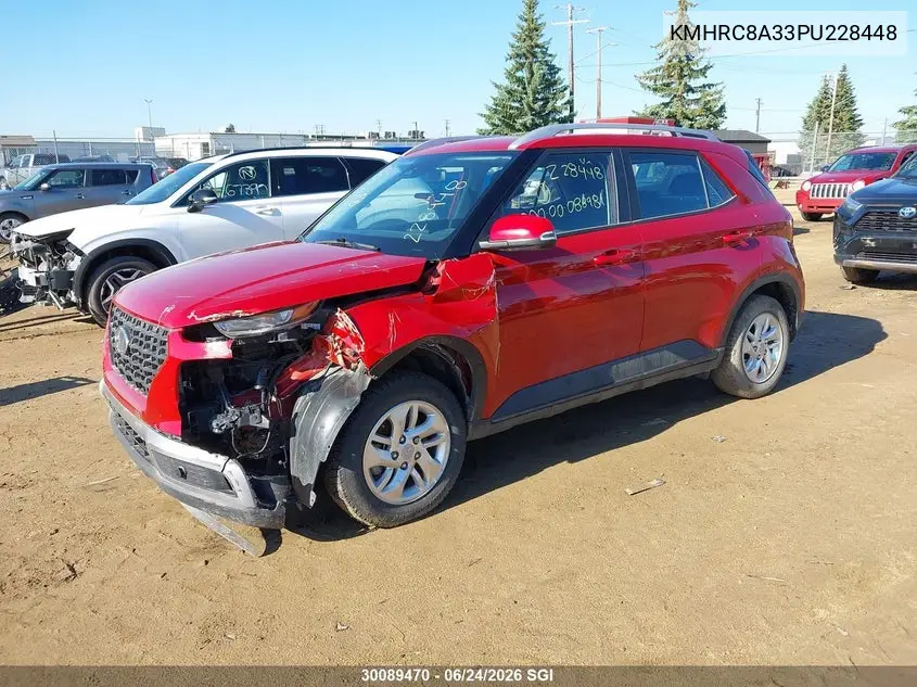 2023 Hyundai Venue Sel/Limited VIN: KMHRC8A33PU228448 Lot: 30089470