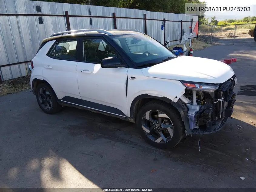 2023 Hyundai Venue Limited VIN: KMHRC8A31PU245703 Lot: 45333499