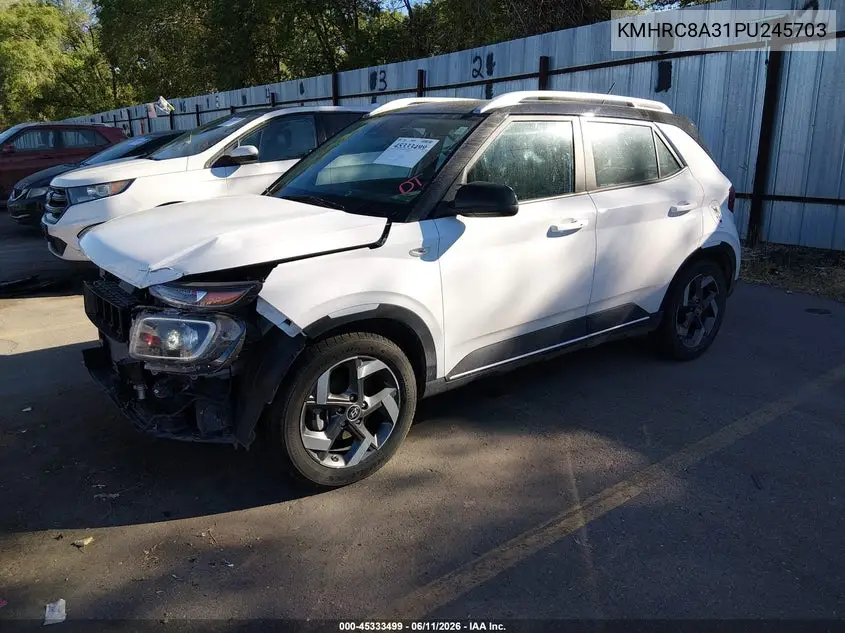 2023 Hyundai Venue Limited VIN: KMHRC8A31PU245703 Lot: 45333499