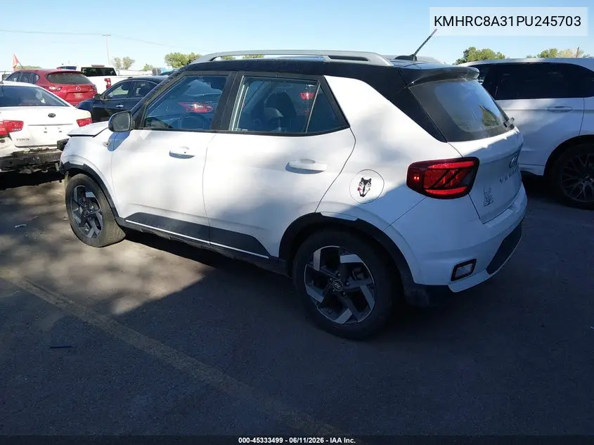 2023 Hyundai Venue Limited VIN: KMHRC8A31PU245703 Lot: 45333499